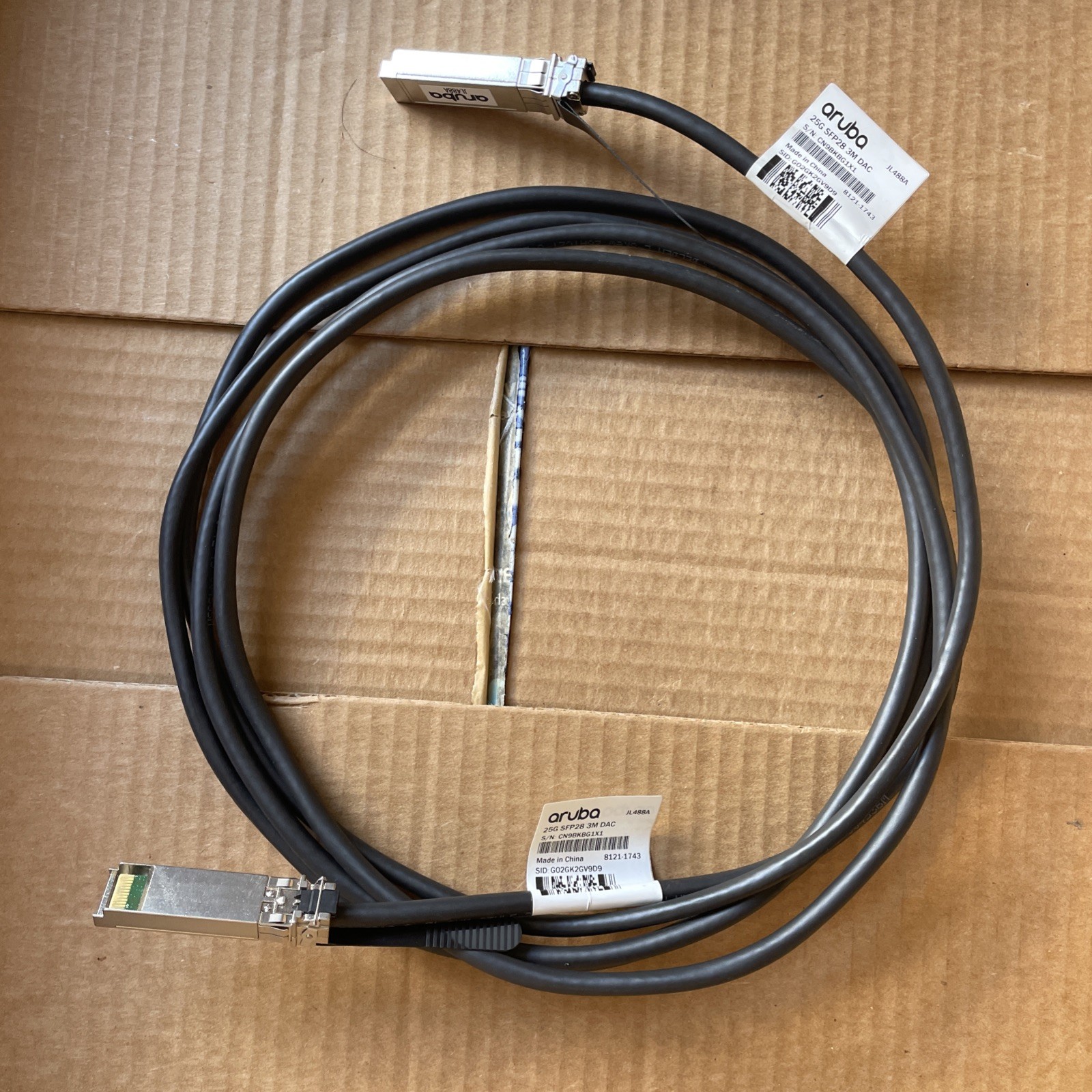 Hewlett Packard Aruba 25G SFP28 to SFP28 3M Dac Cable, JL488A