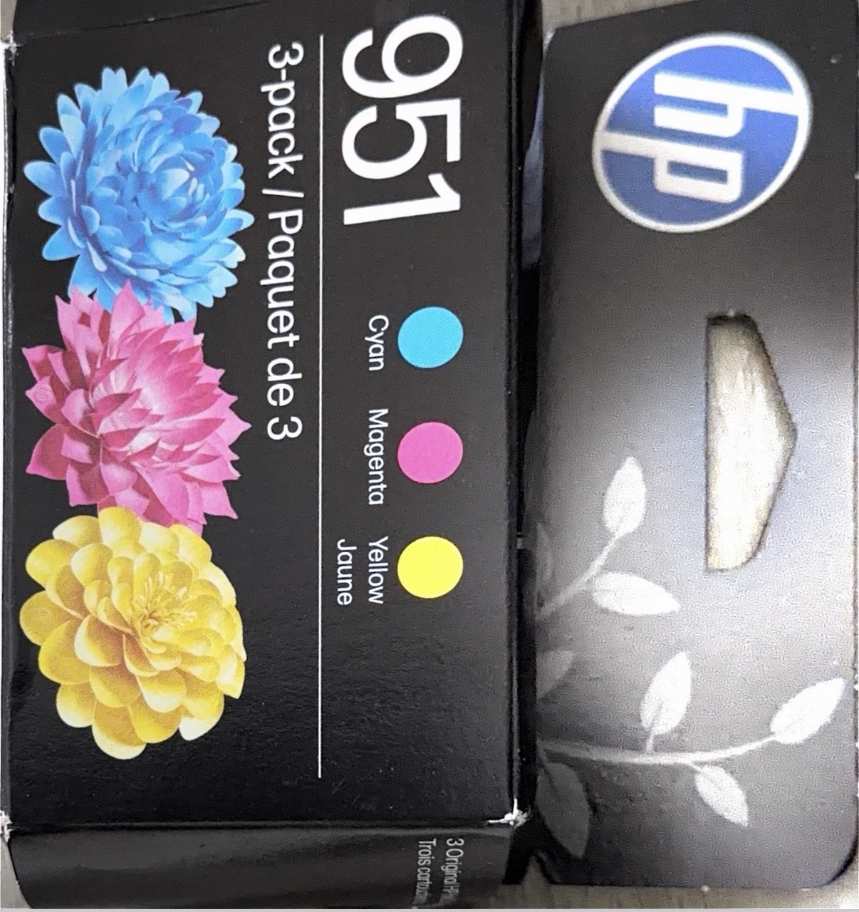 HP 951 Cyan Magenta Yellow 3-Pack Original Ink CR314FN New Sealed Exp 03/2028