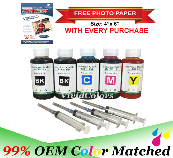 4 -500ml Refill ink kit HP 67 67XL DeskJet  1255 2722 2732 2752 2755 ink 