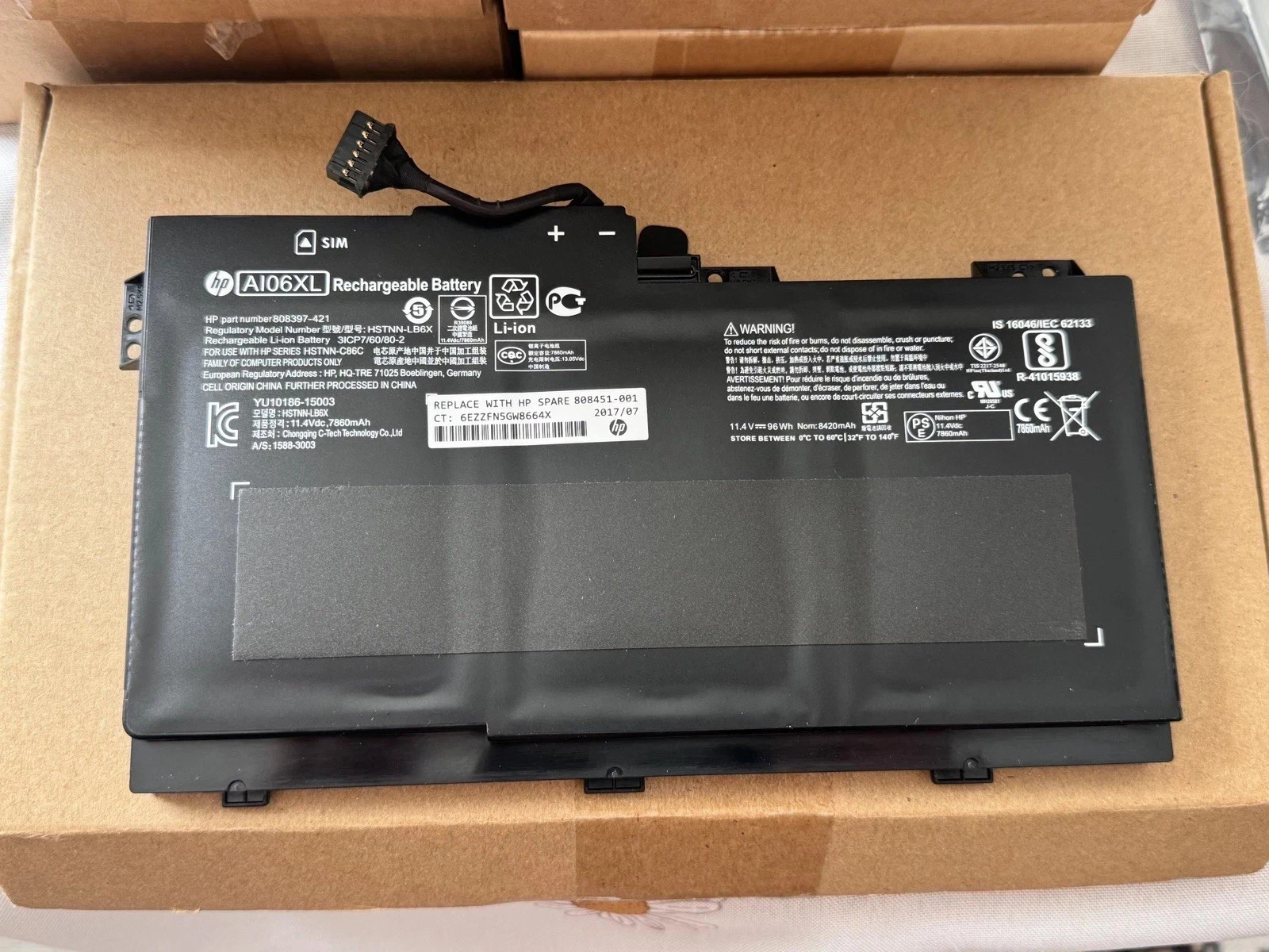 New Genuine AI06XL Battery For HP ZBook 17 G3 808451-001 HSTNN-C86C HSTNN-LB6X
