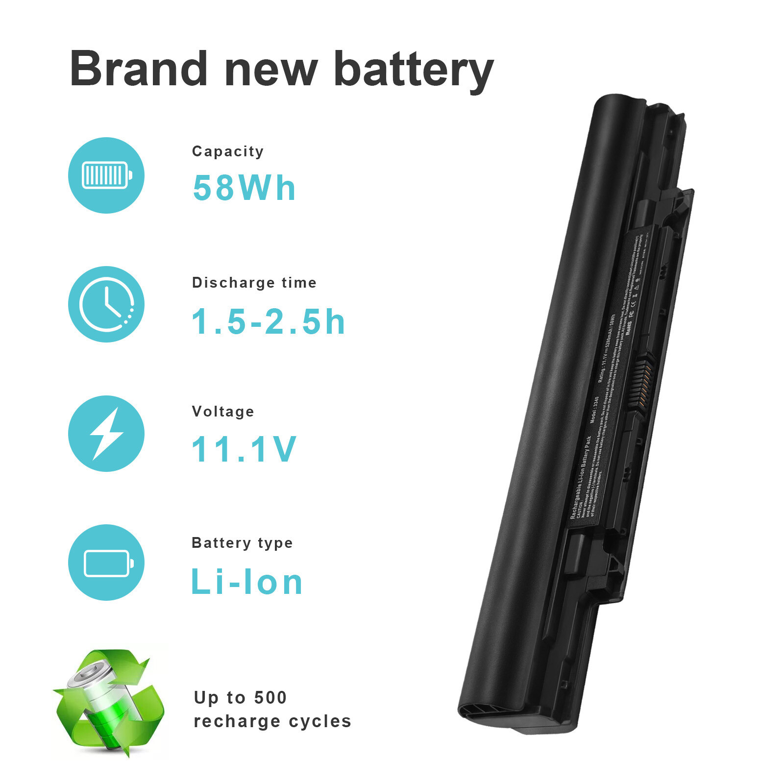 2026 NEW 5MTD8 Battery For DELL V131 2 Latitude 3340 E3340 3350 Serie 11.1V 58Wh