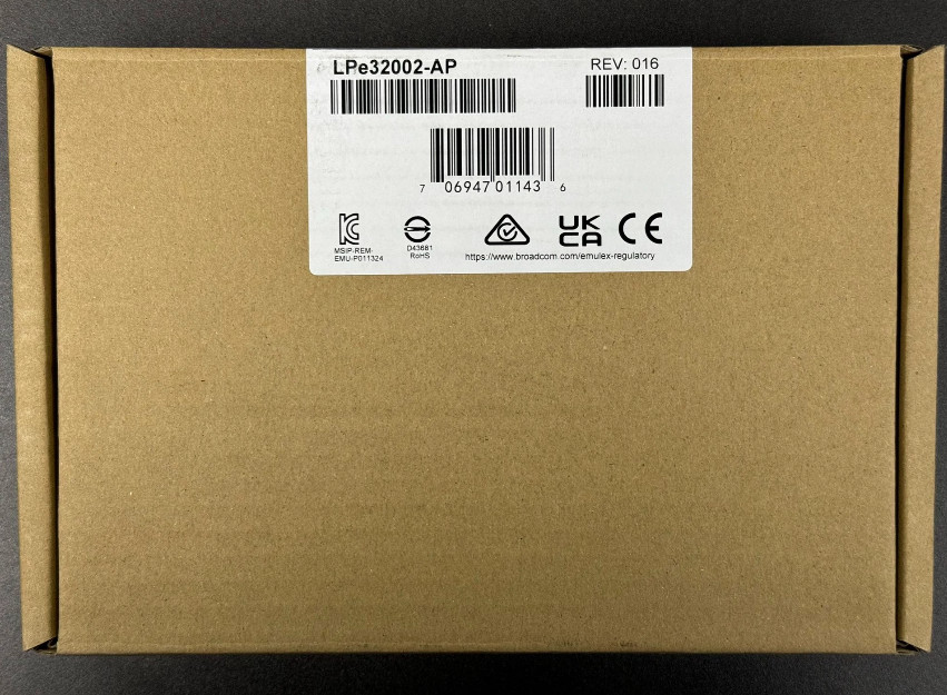 Emulex LPe32002-AP New 32G Dual Port FC HBA Card with 2 Transceivers