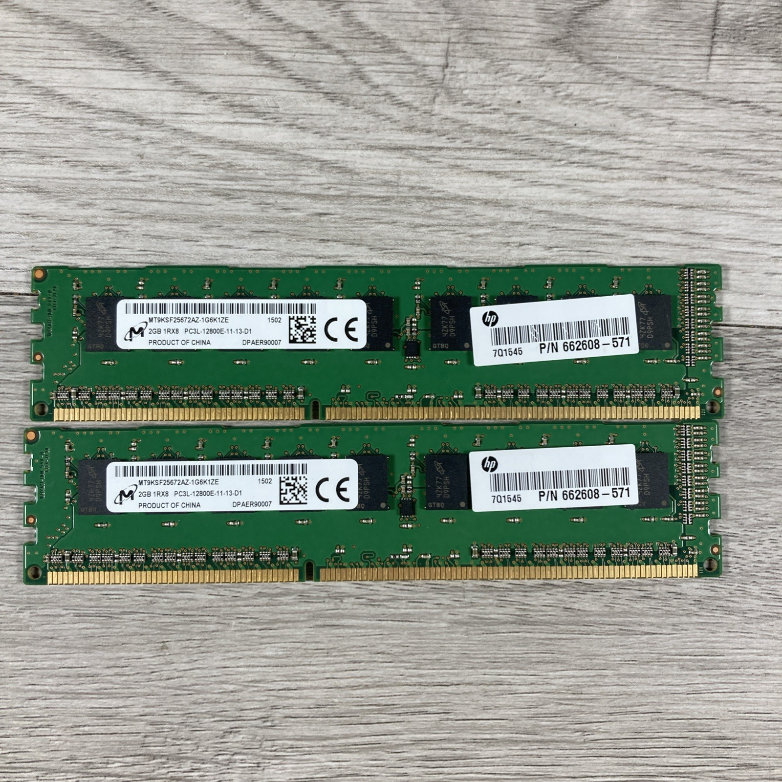 Micron 4GB (2x2GB) DDR3 UDIMM PC3-10600U 240-Pin  MT9KSF25672AZ-1G6K1ZE