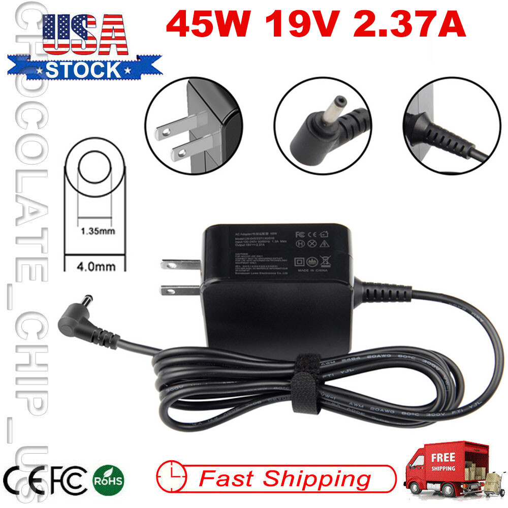 For Asus 19V 2.37A 45W Laptop Charger AC Adapter Power Supply Cord for AD883J20