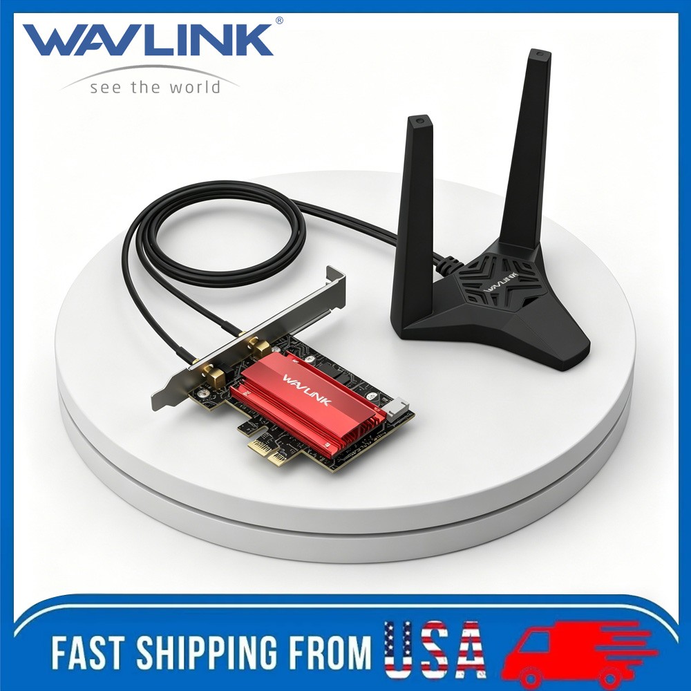 Wavlink BE8800 PCIe WiFi 7 Card IntelBE200 Network Adapter Bluetooth5.4 Tri-Band