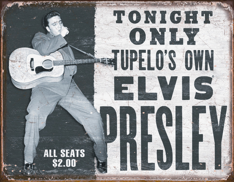 Tonight Only Elvis Presley Mouse Pad Tin Sign Art On Mousepad