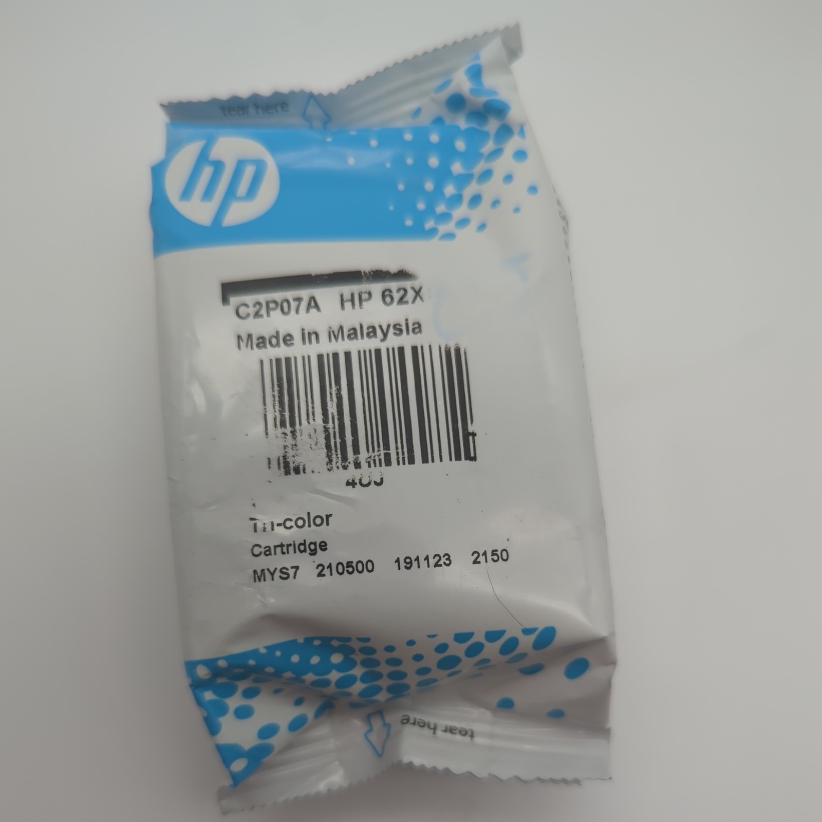 HP 62XL High Yield Tri-color Original Ink Cartridge, C2P07AN (No Box)
