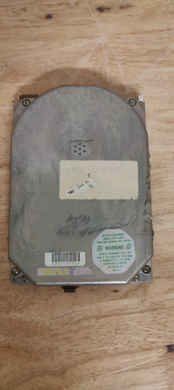 SEAGATE ST-251 MLC-2 MFM 5.25'' 42MB HH Hard Disc Drive From Old 80286 Computer