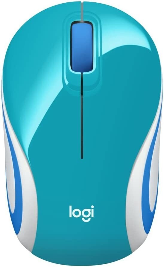 Logitech Wireless Mini Mouse M187 Ultra Portable,1000 DPI  Bright Teal