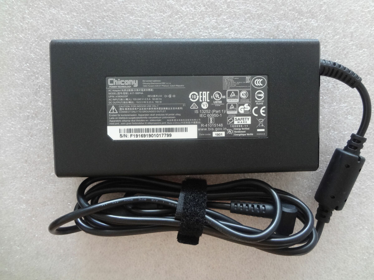 A17-180P1A For MSI P65 Creator 8RF-449 chicony 19.5V 9.23A Original 180W adapter