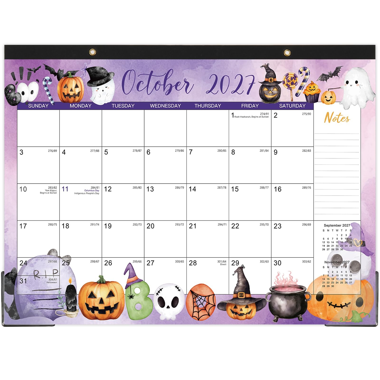 Desk Calendar 2027 12 Months Large Desktop Jan Dec Blue