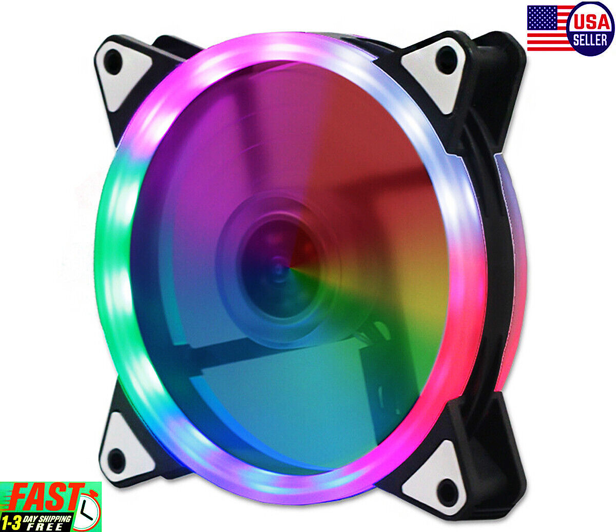 [3-Pack] RGB LED Computer Case Fan PC Cooling Fan 120mm Addressable RGB MB Sync