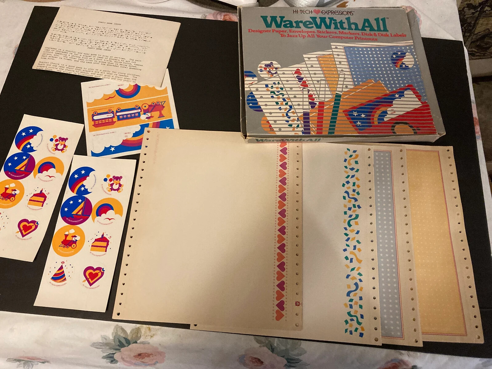 WareWithAll, High Tech Expressions, Designer paper stickers disk labels 1980's