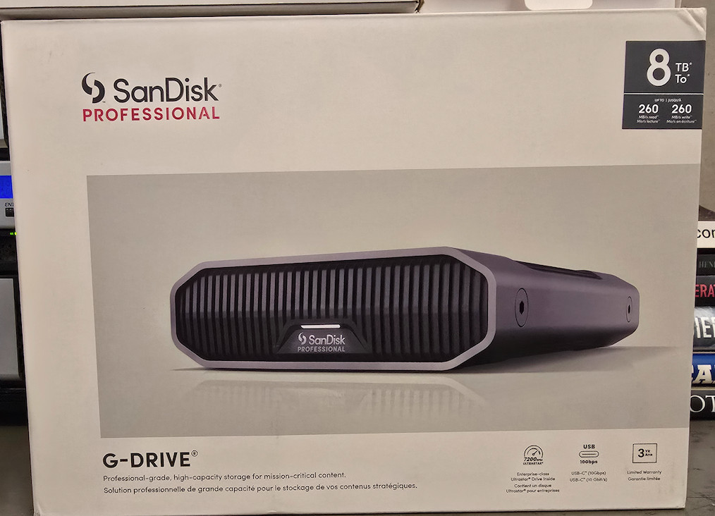 SanDisk Professional G-DRIVE 8TB USB-C 7200RPM Enterprise External Hard Drive