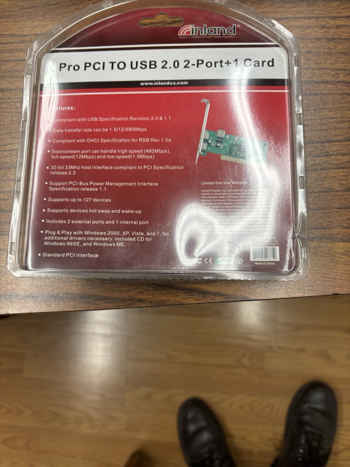 Pro PCI To USB 2.0 2 Port+1 Card