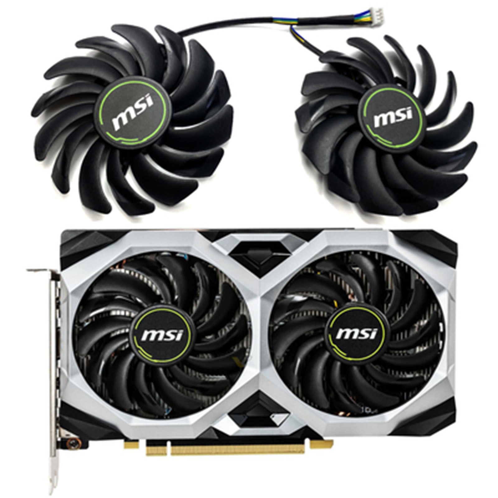 2PCS Replacement Cooling Fan for MSI GTX1660 1660S 1660ti Wantu XS Display Card