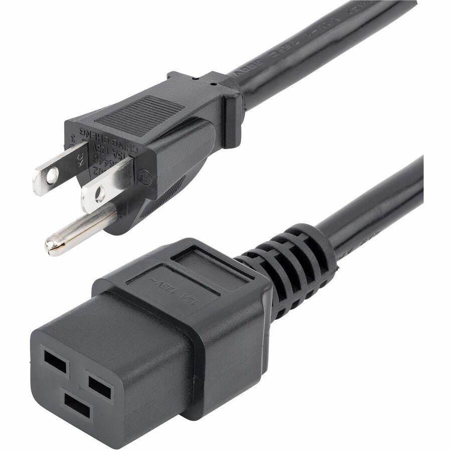 StarTech 3ft Heavy Duty 14AWG Computer Power Cord NEMA 5-15P to C19 PXT515C19143