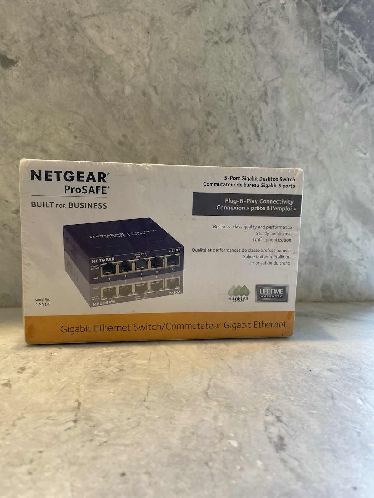 NETGEAR 5-Port Gigabit Ethernet Unmanaged Switch (GS105NA)  New Sealed