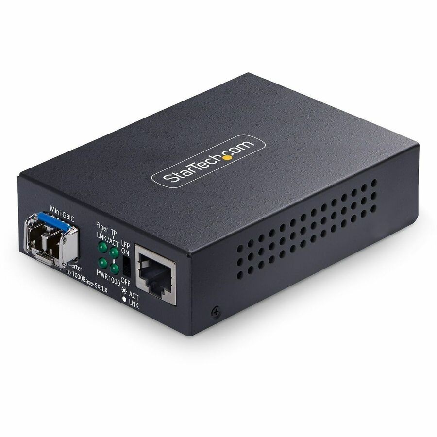 StarTech Gigabit Ethernet Copper-to-Fiber Media Converter, SM LC, 20km,