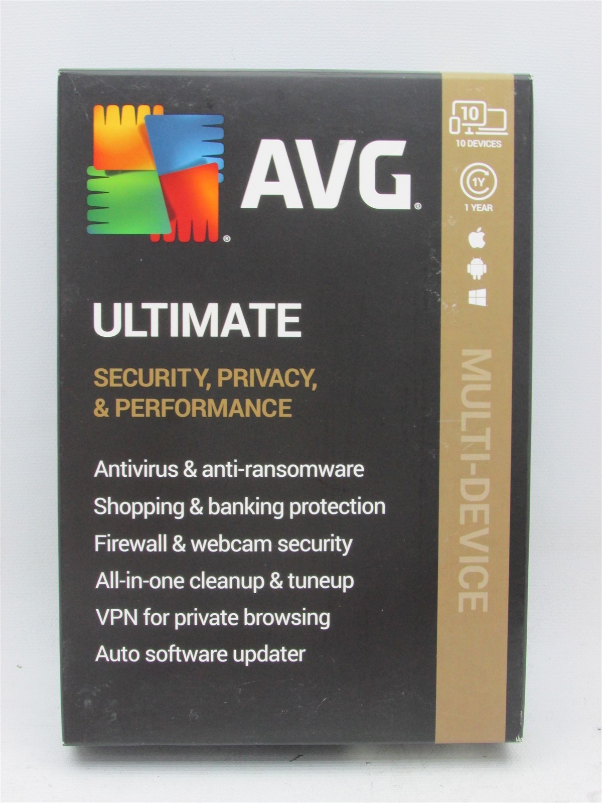 AVG ULTIMATE Security, Privacy, & Performance for Win/Mac/Android 10 Devices NEW