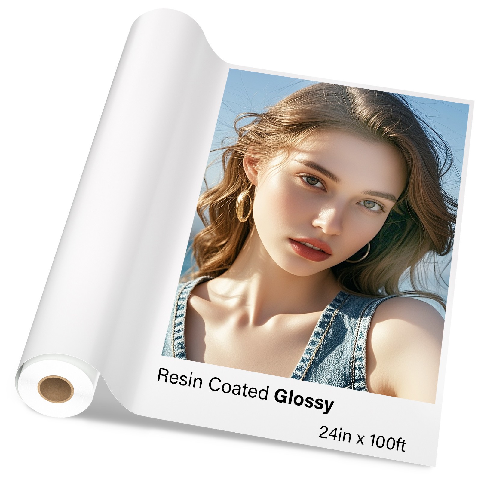 RC Glossy Photo Paper Roll Inkjet for canon hp epson 24 x 100ft print gs print