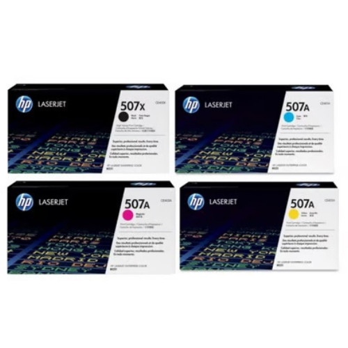 Genuine HP 507X / 507A High Capacity Toner Set OEM CMYK - LaserJet M551 / M575