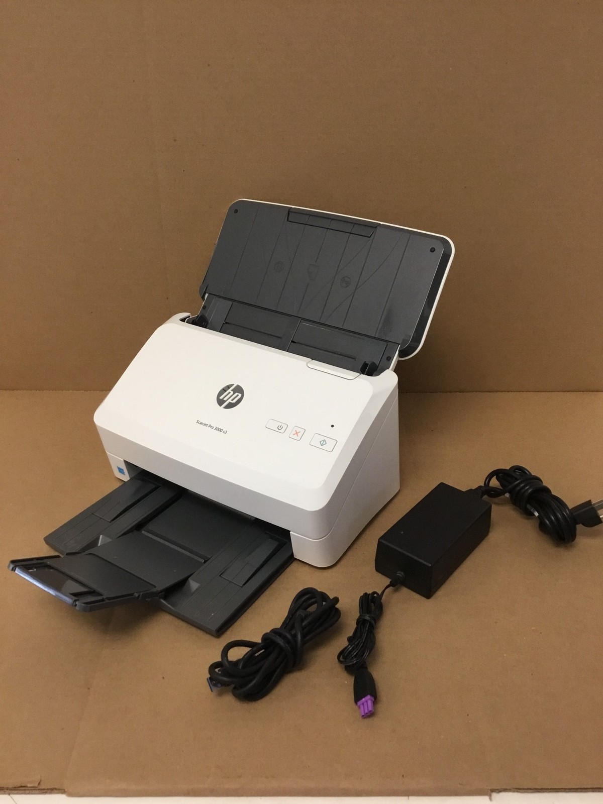 HP ScanJet Pro 3000 s3 Duplex Scanner Under 1000 Scans w/USB Cable & AC Adapter