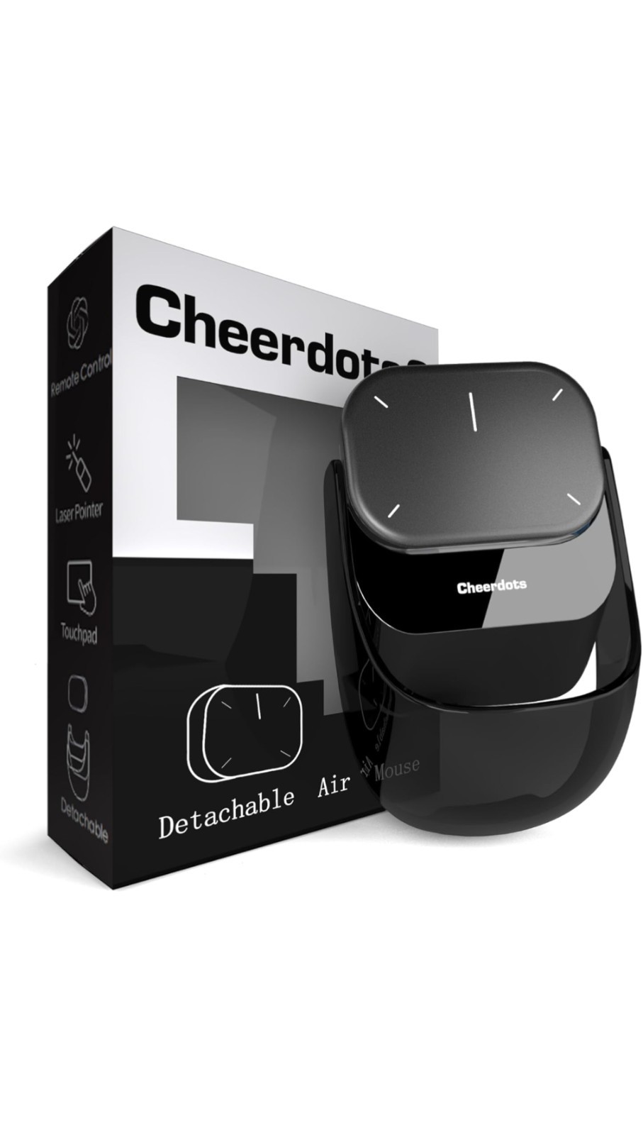Cheerdots2 2 Bluetooth Detachable Air Mouse Touchpad Mouse AI Recording ChatGPT