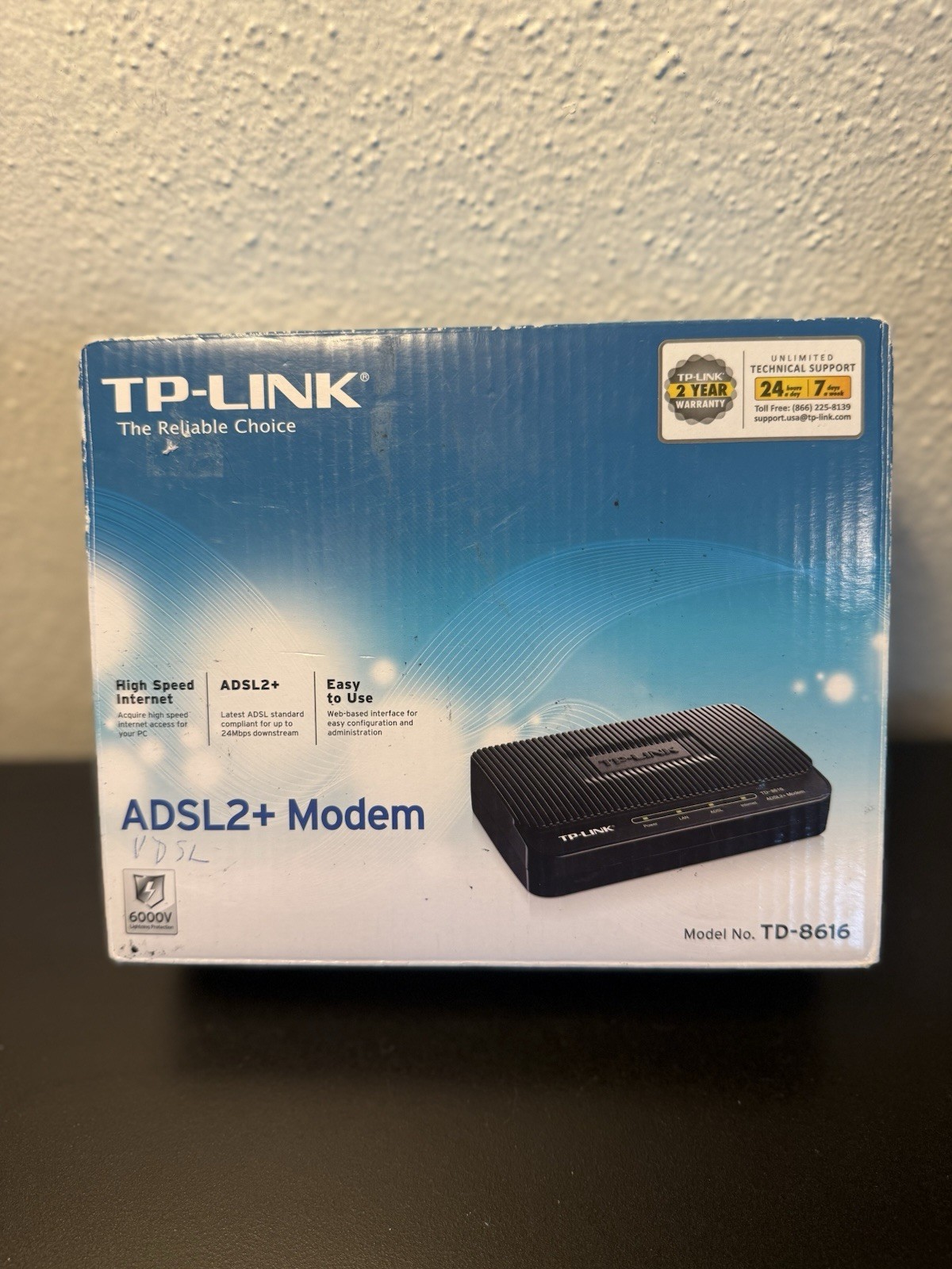 TP-LINK ADSL2+ Modem Router Model-TD-8816 Dual Firewall Easy To Use NEW SEALED