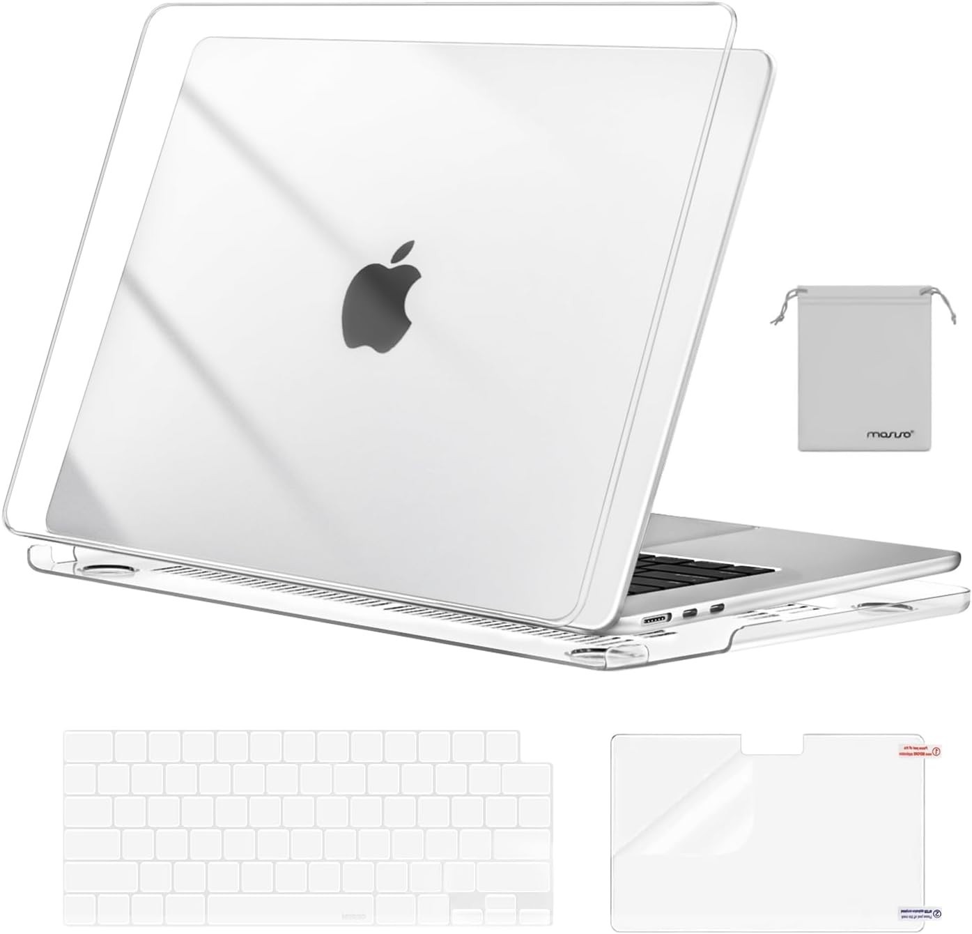 Scratch-Resistant Case Compatible with MacBook Air 15 inch M5 2026 M4 2025 M3...