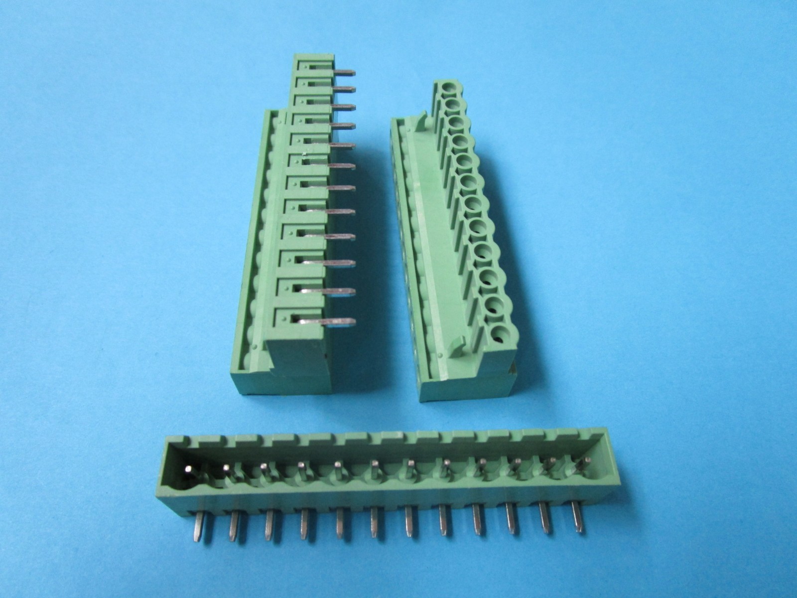 5 pcs 5.08mm Close Angle 12pin Screw Terminal Block Connector Plugable Green New