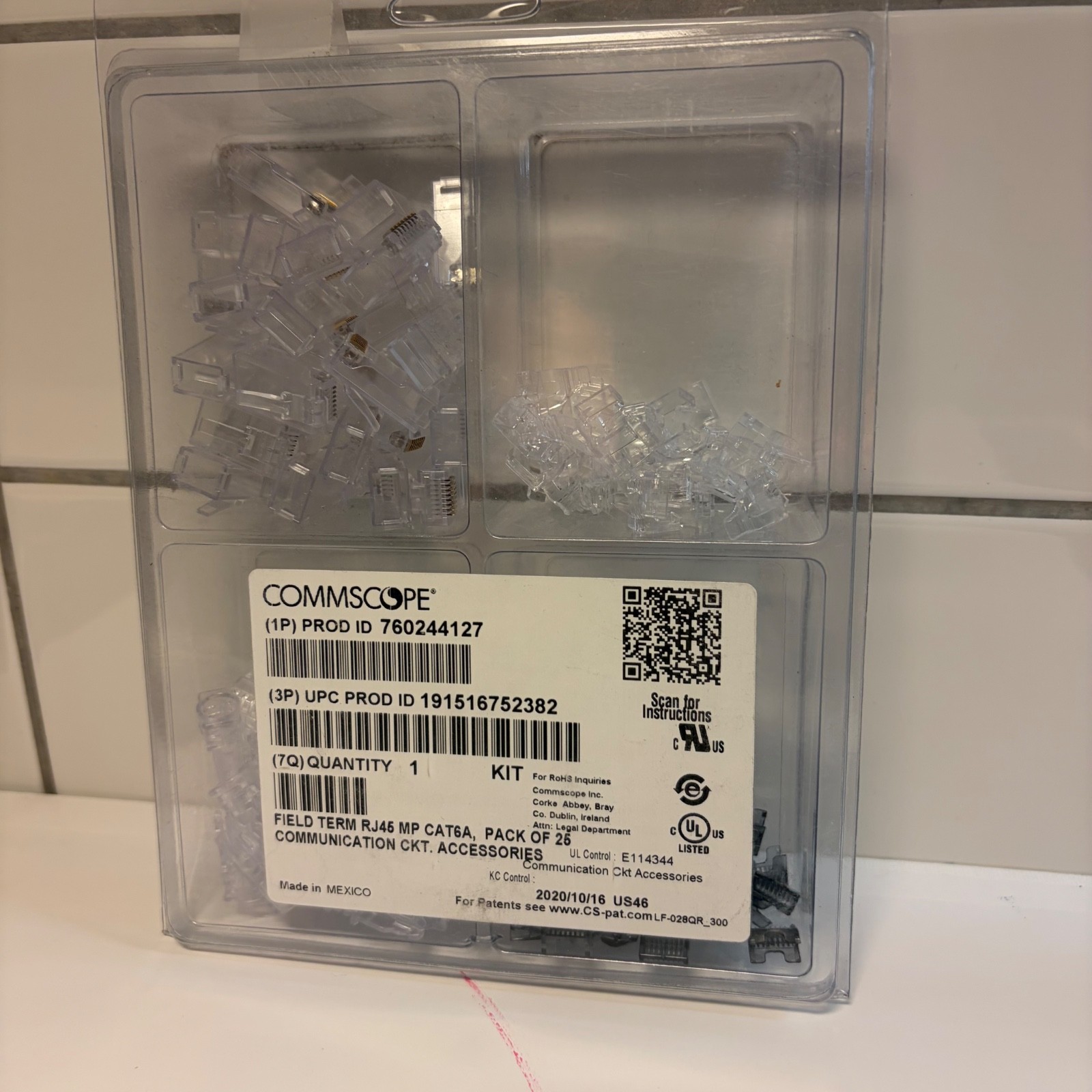 NEW CommScope 760244127 FT-MP-6A-25 Cat6A RJ45 Field Termination Plugs 25-pack