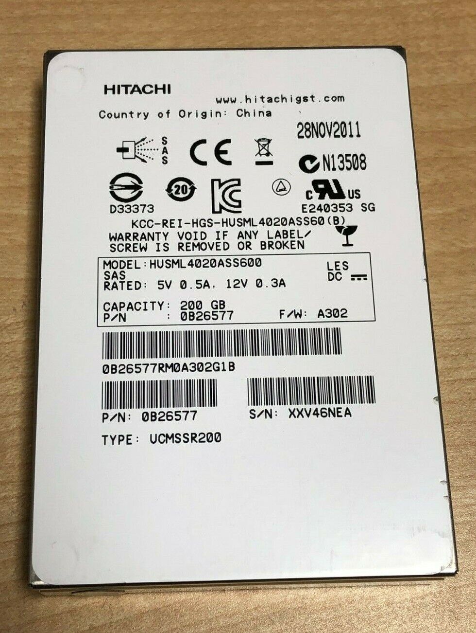 Hitachi 200GB 2.5