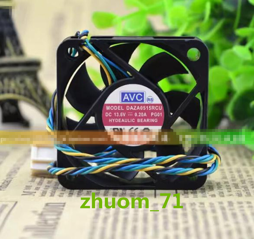 1PC AVC DAZA0515RCU 5015 DC13.6V 0.20A 50*50*15mm4-Pin silent cooling fan
