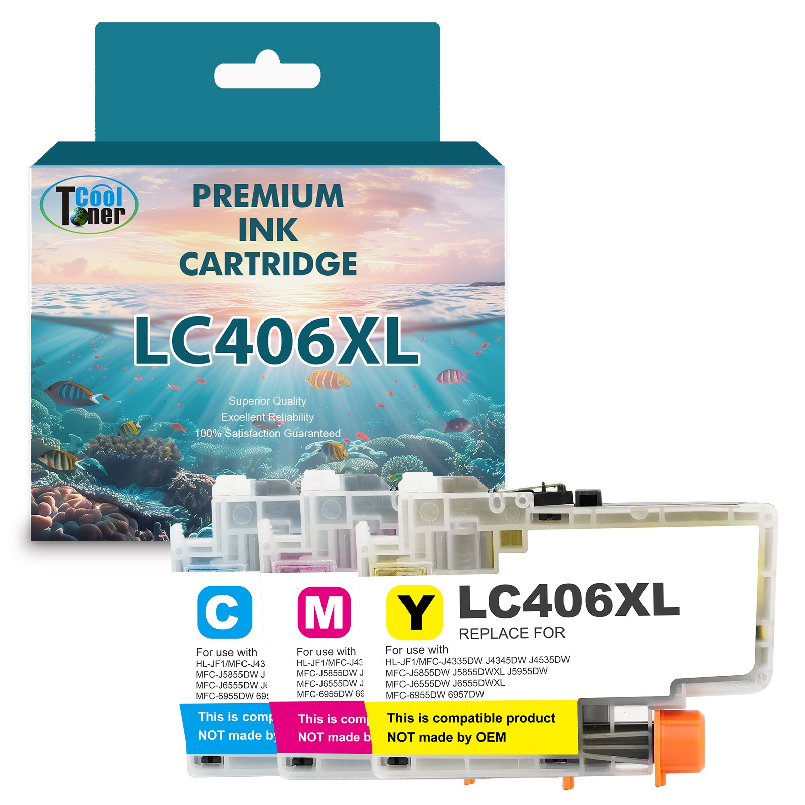 LC 406 XL Ink Cartridges for Brother MFC-J4335DW MFC-J4345DW MFC-J4535DW J5855DW
