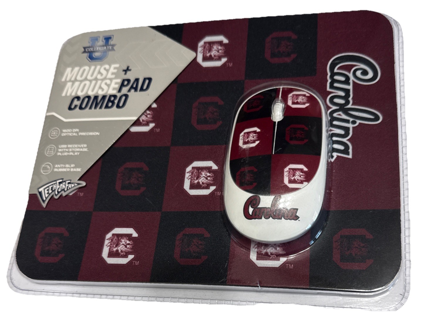 South Carolina Gamecocks Wireless Mouse and Mousepad Combo SOAR NCAA-MMP3 New