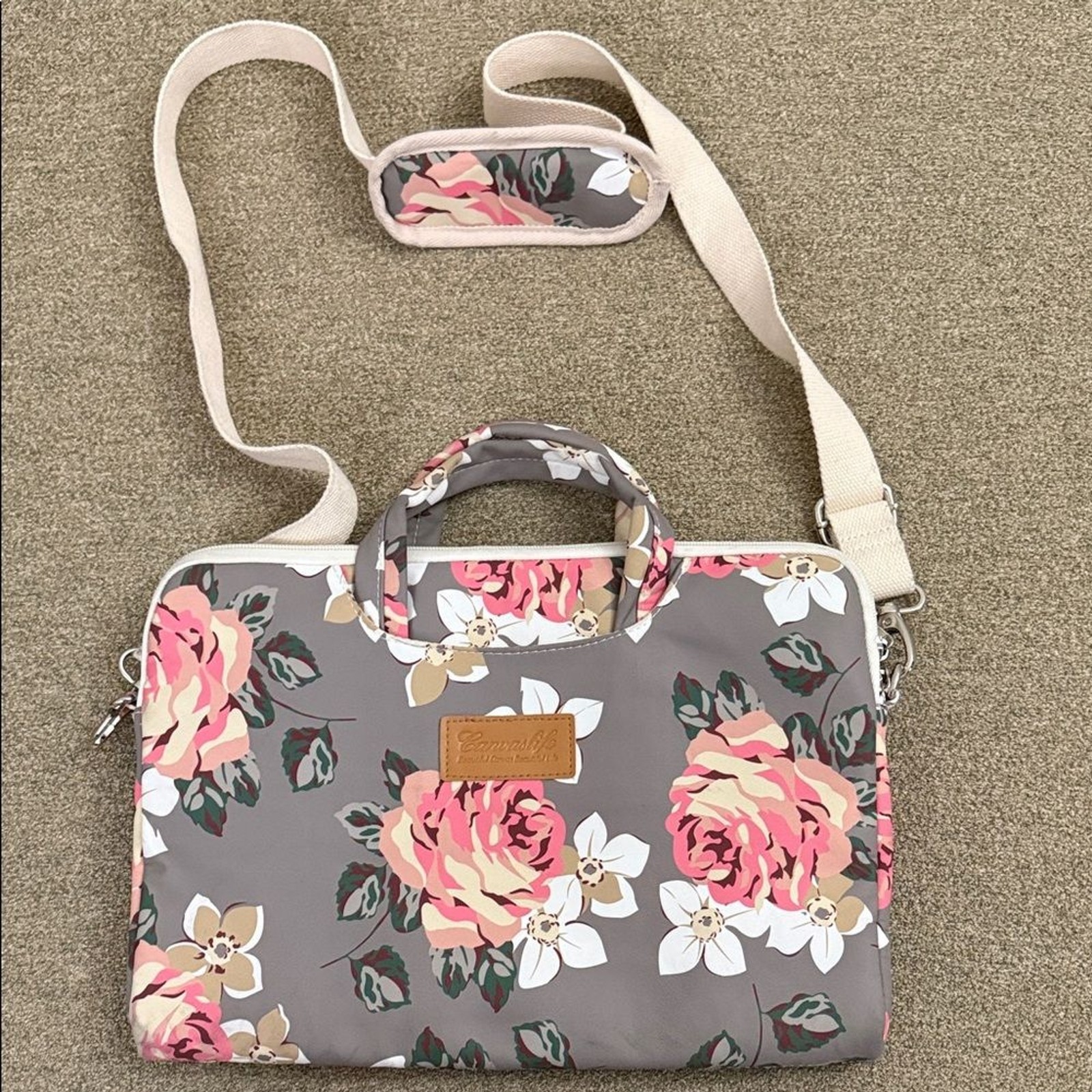 Canvaslife Laptop Sleeve Bag MacBook Air Pro Notebook Case Grey rose