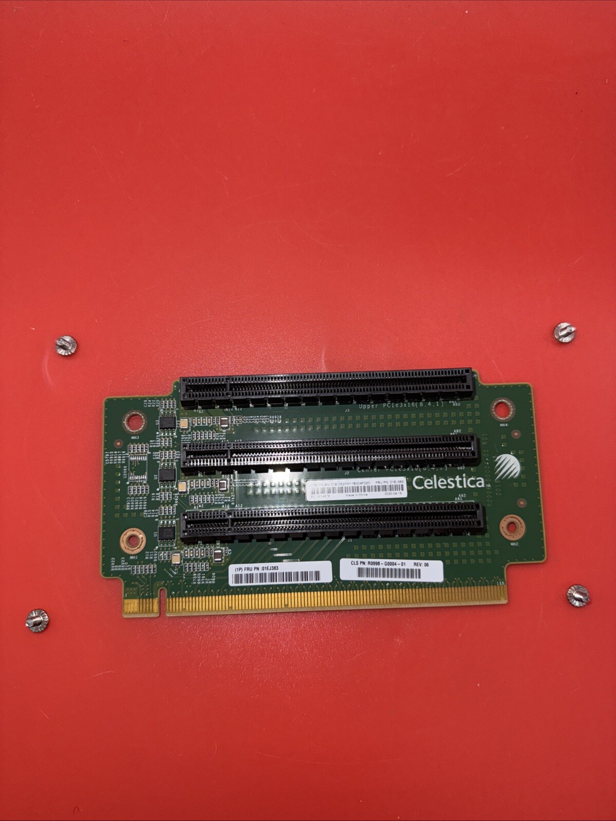 IBM 01EJ383 01EJ352 R0998-G0004-01 3xPCIe x16 Riser Board