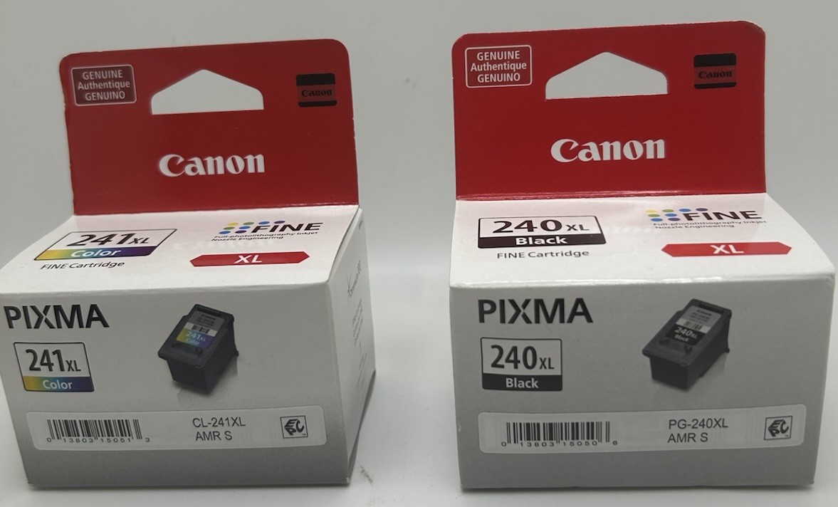 Genuine Canon PG-240XL Black CL-241XL Color Ink Cartridges OEM New