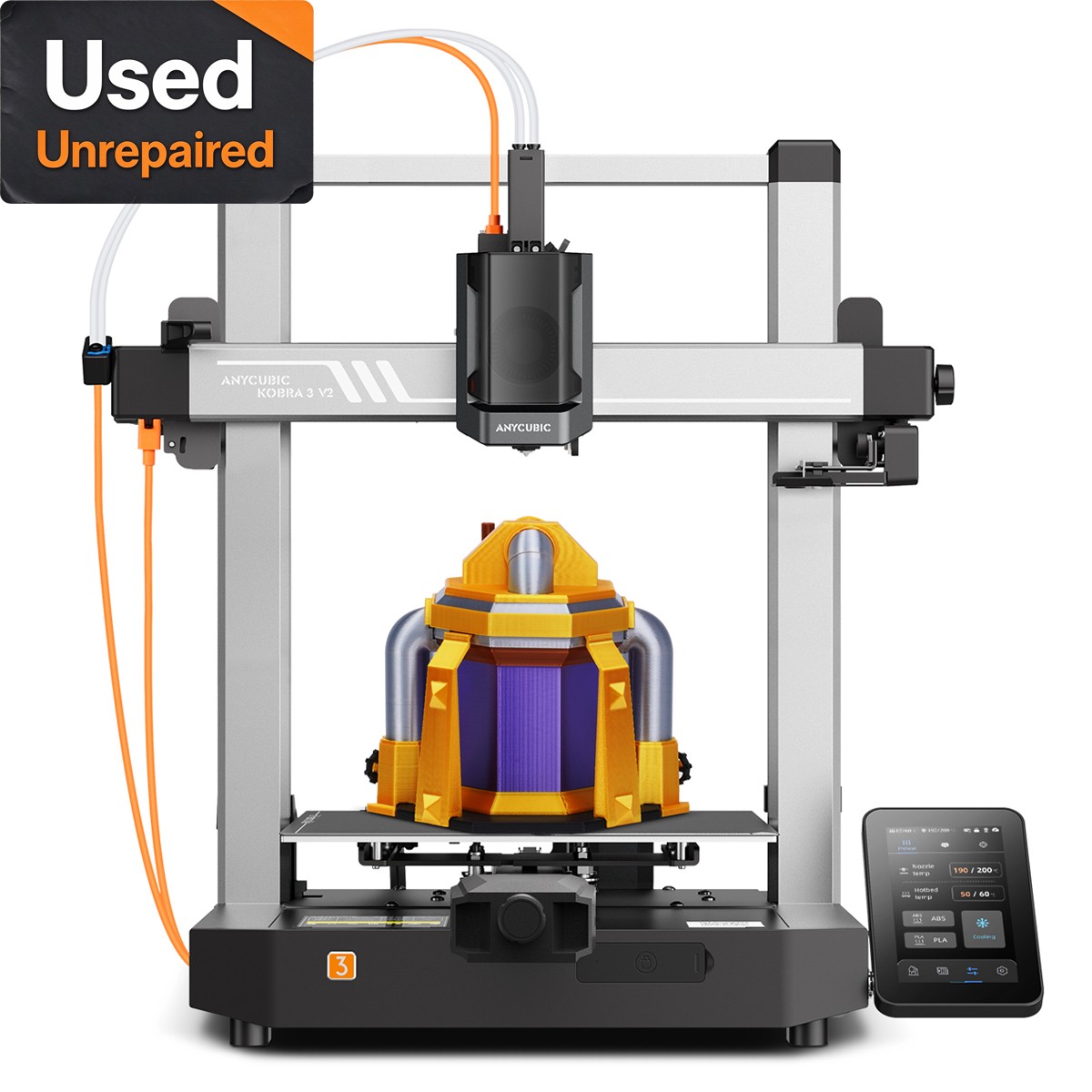 Used ANYCUBIC Kobra 3 V2 3D Printer without ACE Pro Unrepaired