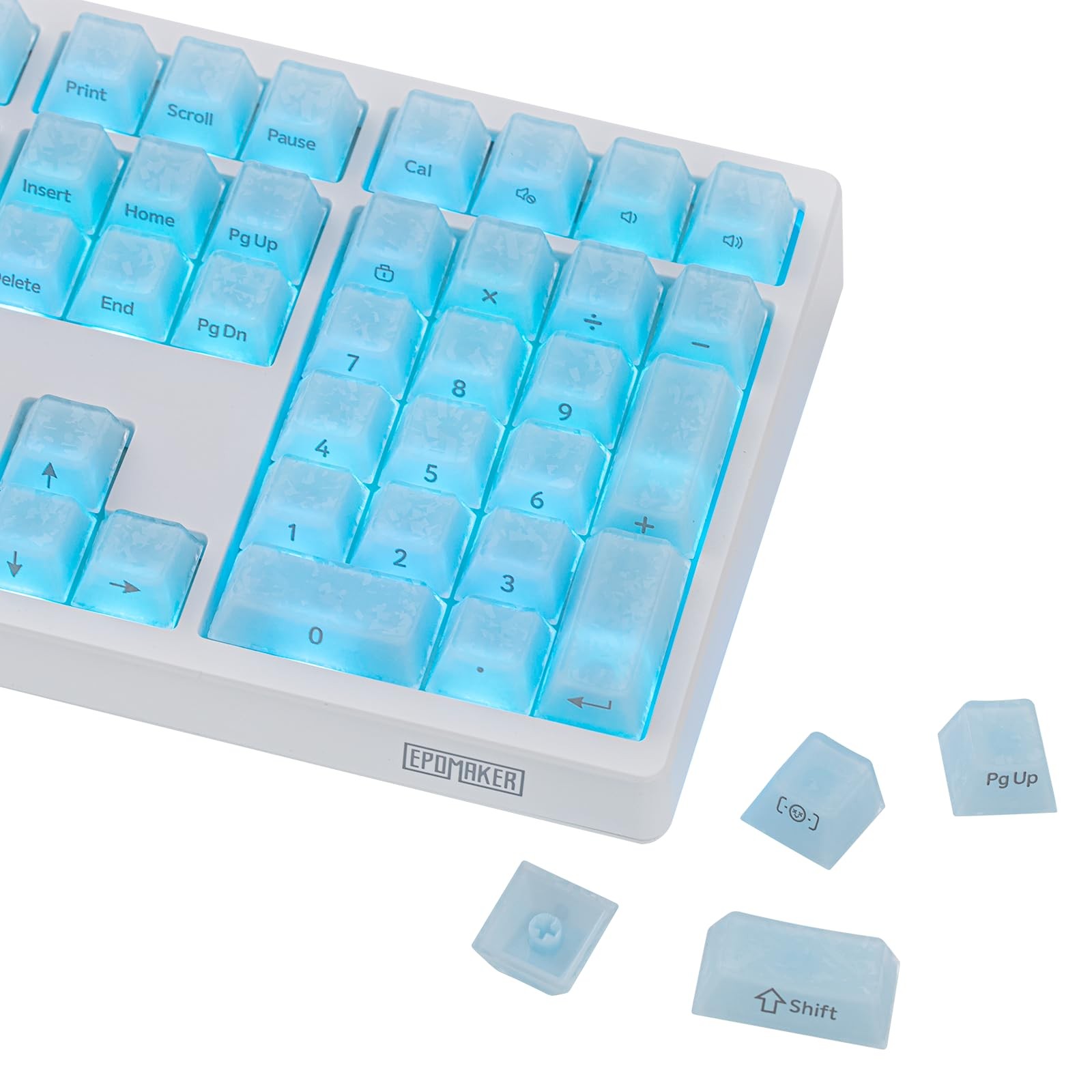 EPOMAKER Frost Jelly Keycaps Set, 126 Keys Forged Carbon Fiber Keycaps