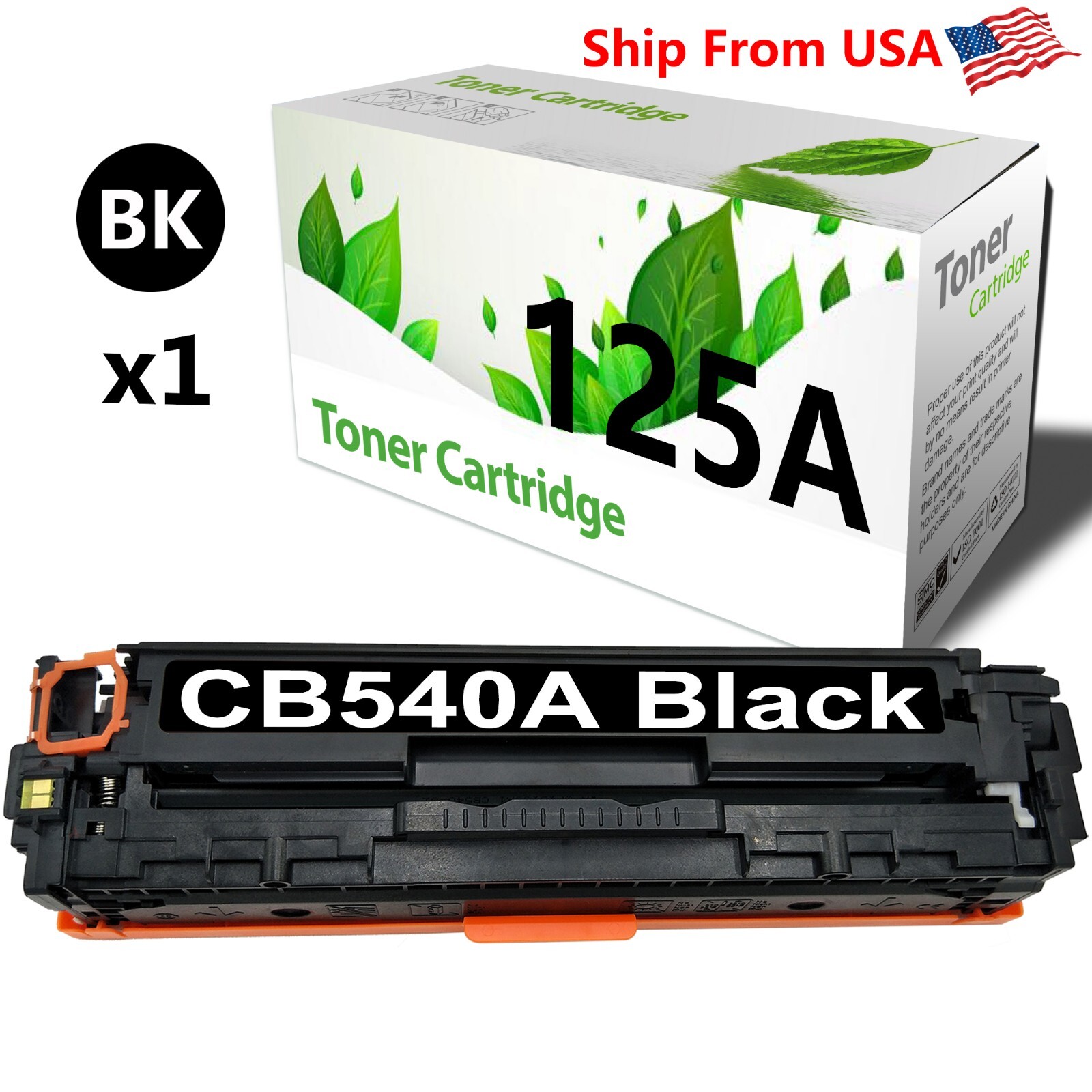 1PK CB540A 540A Toner Cartridge LaserJet CP1213 CP1214 CP1215 Printer BLACK