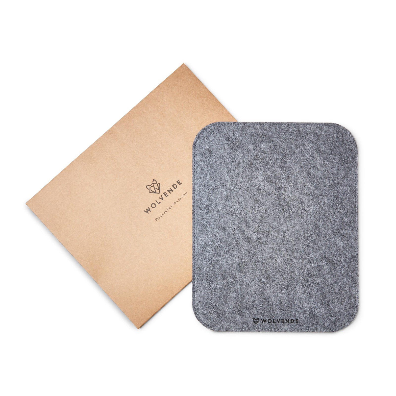 Premium Felt Mouse Mat 8.66x11 Inch Slim NonSlip Gaming Office Mid Gray