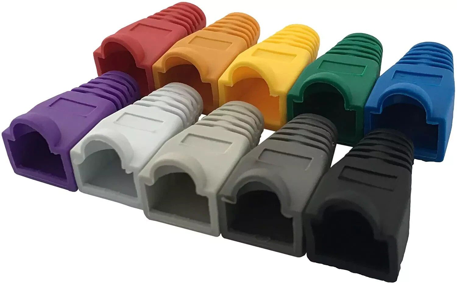 100 Pcs Mixed Color Cat5E Cat6 Rj45 Ethernet Network Cable Strain Relief Boots