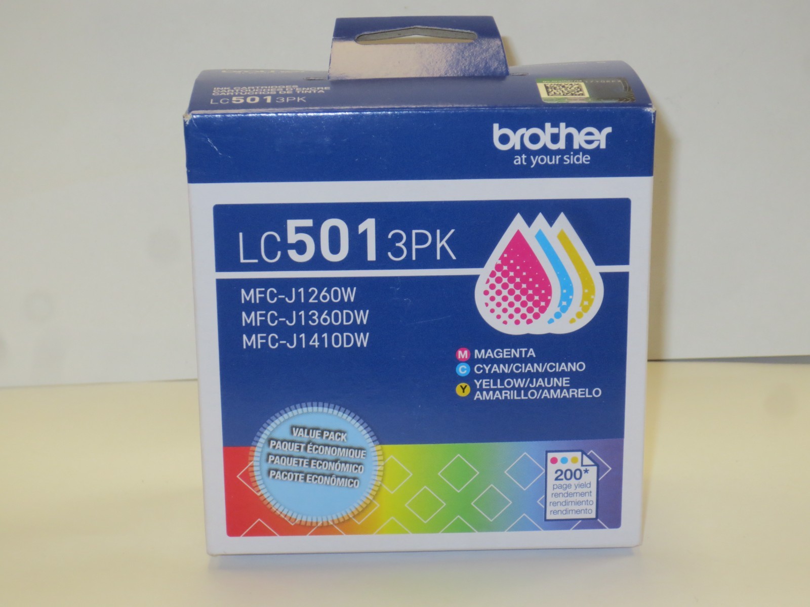 Genuine Brother LC 501 Color Yellow Magenta Cyan Ink 3-Pack - Sealed & NEW