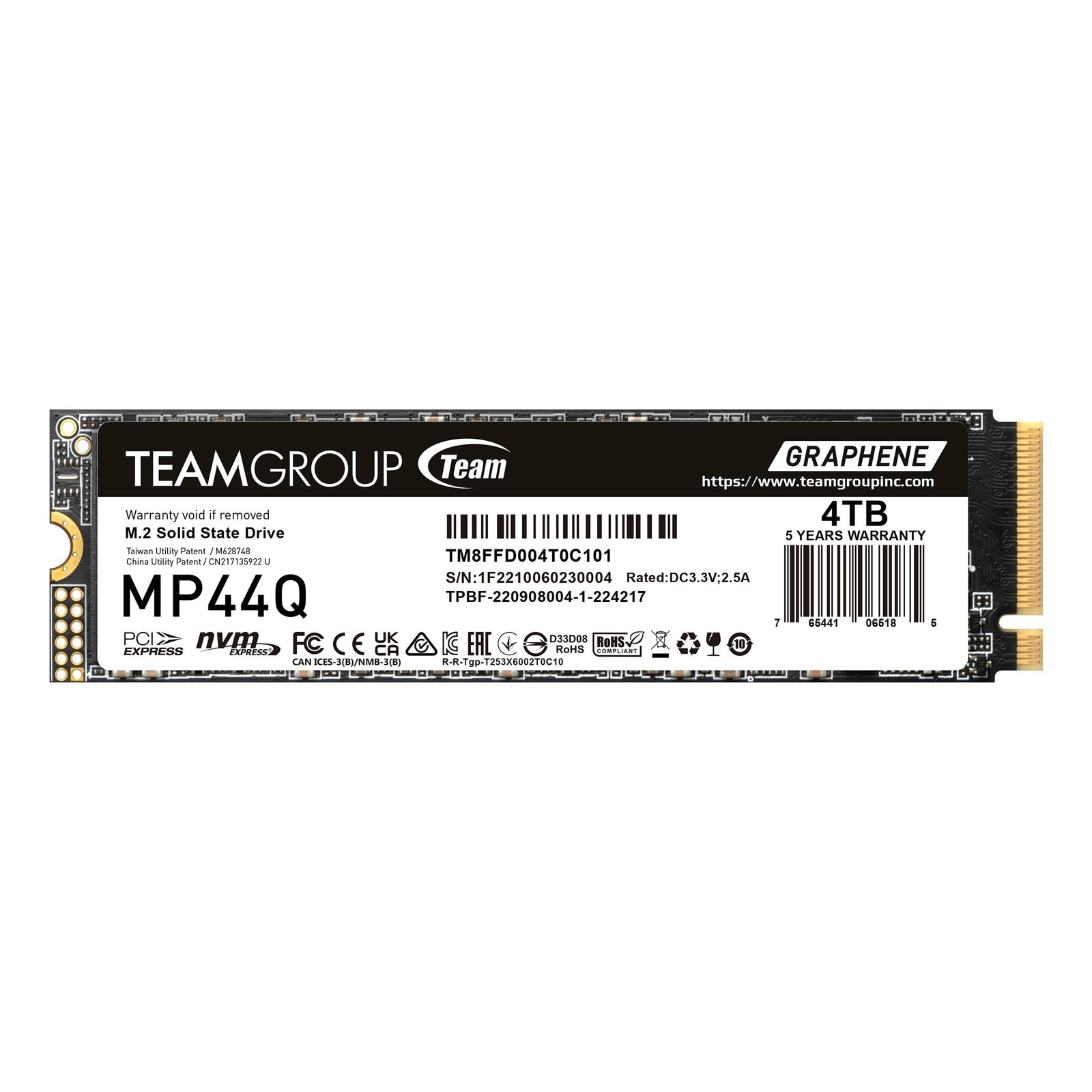 MP44Q 4TB SLC Cache Gen 4x4 M.2 2280 PCIe 4.0 w/NVMe Laptop