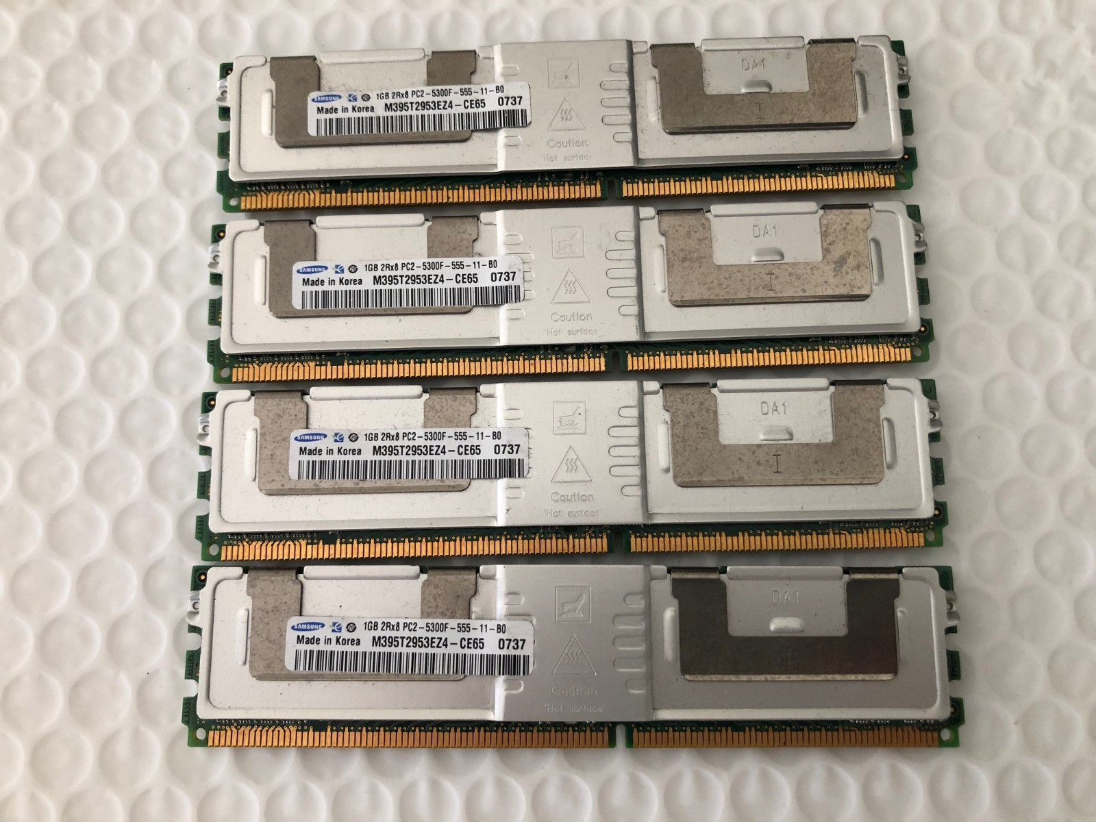 Samsung  4GB Ram ( 4X 1 GB ) 2RX4 PC2-5300F DDR2 Ram 240-Pin 1.8V