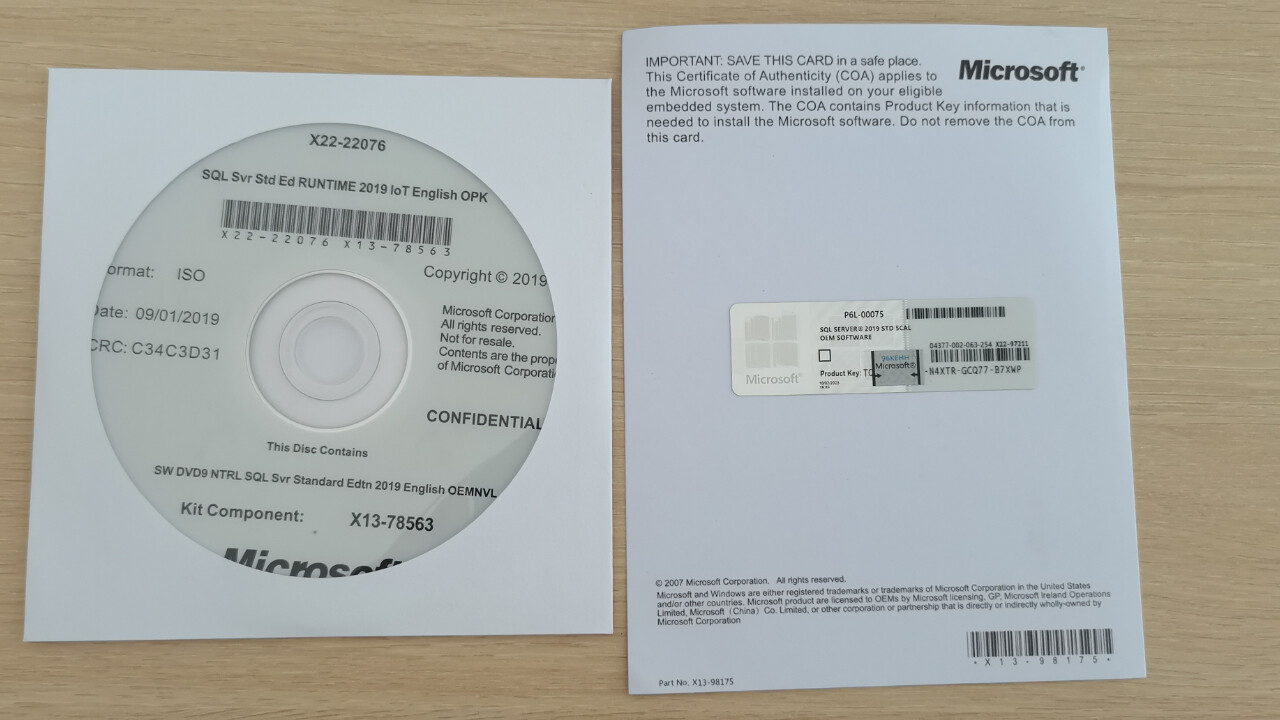 Used SQL Server 2022 Standard Core - sql server 2109 24Core License ...
