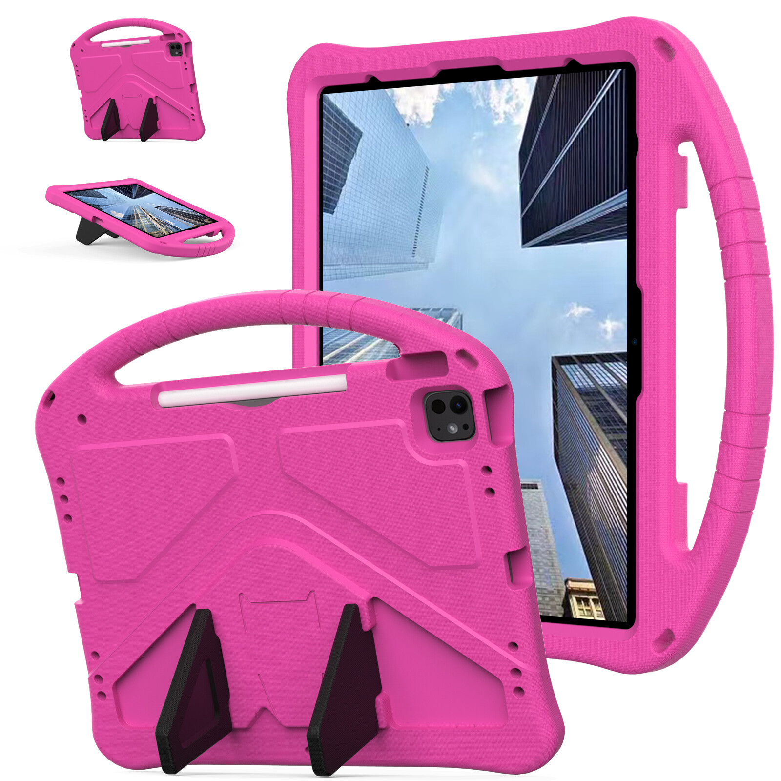 For iPad Air 13 2024 Kids Safe Shockproof Eva Foam Slim Kickstand Case Cover 