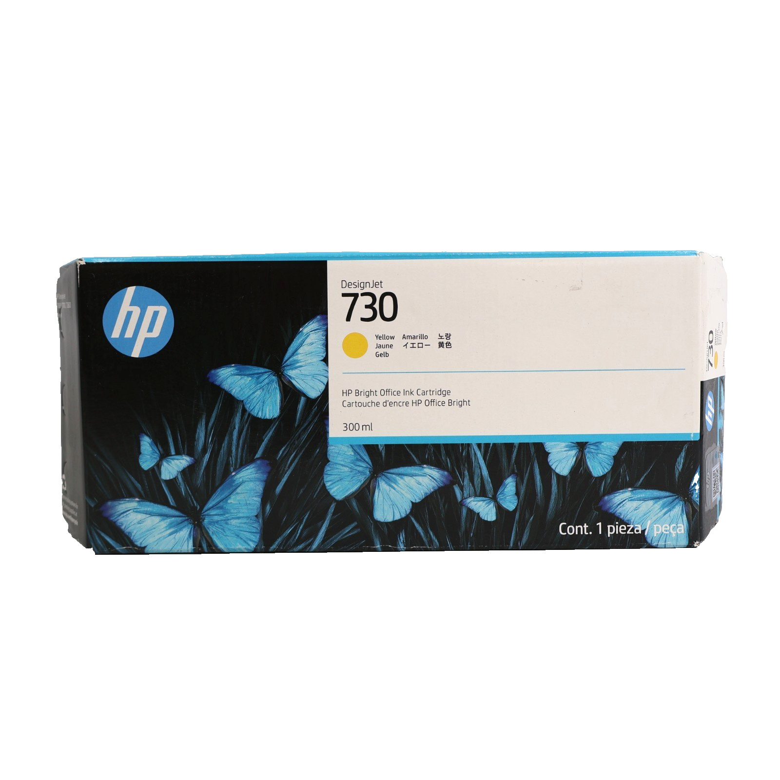 HP 730 YELLOW 300ml Cartridge P2V70A DESIGNJET T1600 T1700 T2600 EXP 06/2027+